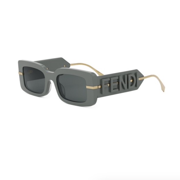 Fendi FE40133I 20A 51 FENDIGRAPHY Shiny Grey Gold Sunglasses FE40133I - Picture 1 of 2